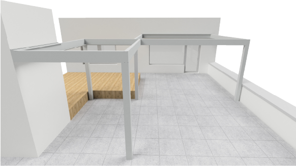 Zastřešení pergola dvojitá